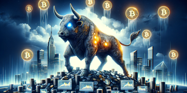 Bitcoin (BTC) está listo para iniciar su subida hacia 45.000 dólares. Fuente: Dall-E, por OpenAI.