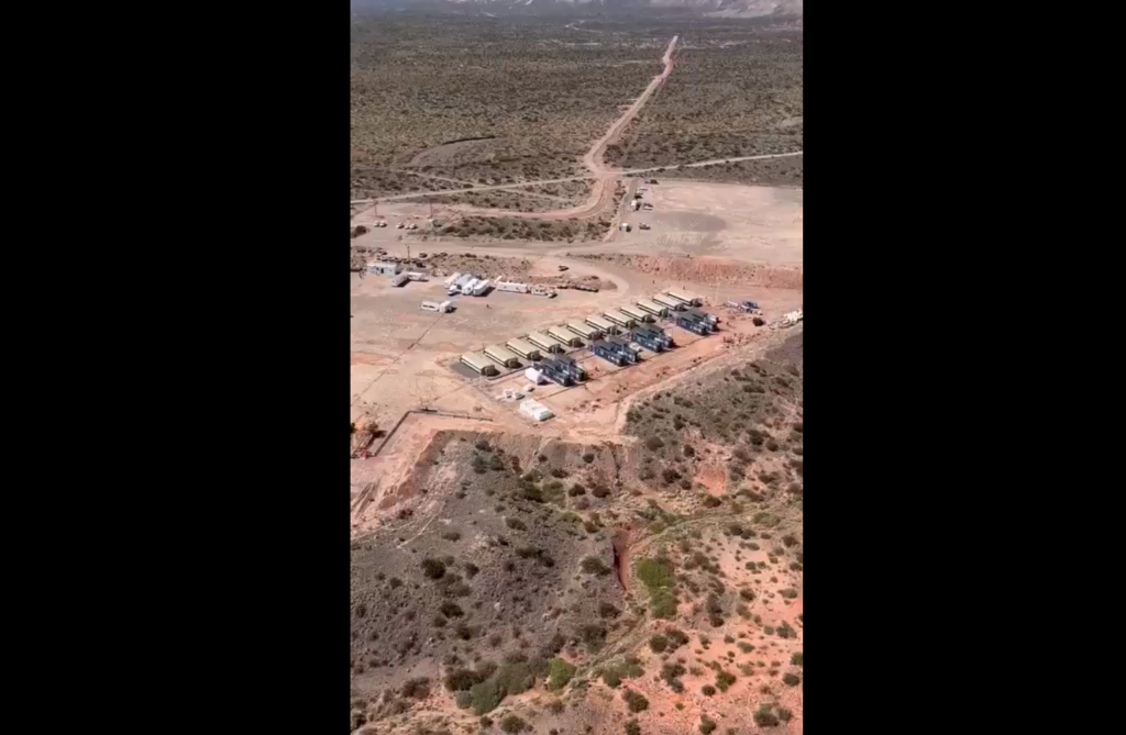 Granja de minería de Bitcoin de Unblock en Vaca Muerta.