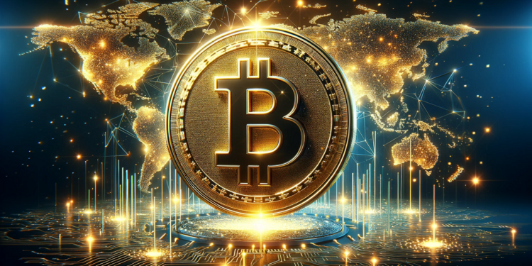 El precio de bitcoin ha superado 42.000 dólares. Fuente: Dall-E, por OpenAI.