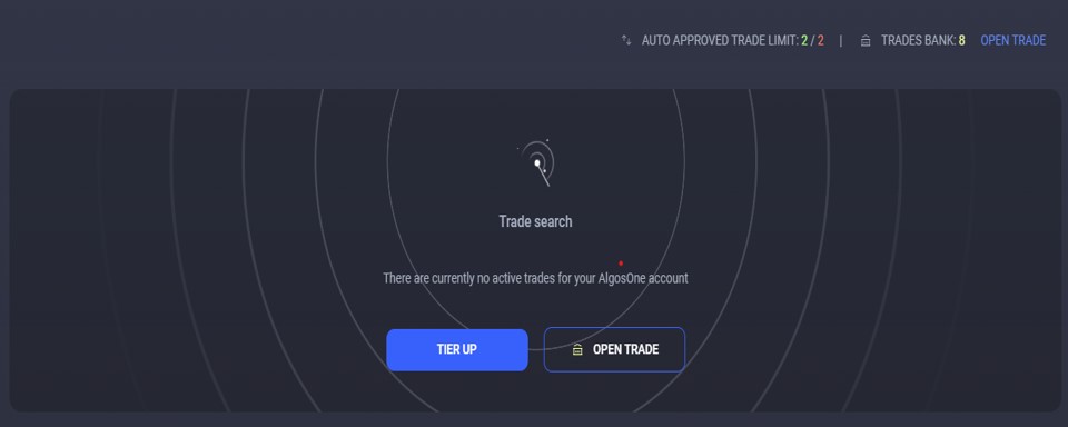 Screenshot de la zona de solicitud de aprobaciones de trades.