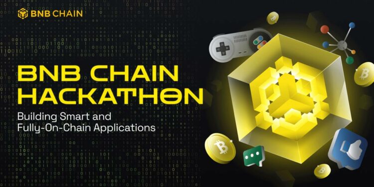 Pancarta promocional del Hackathon de BNB Chain
