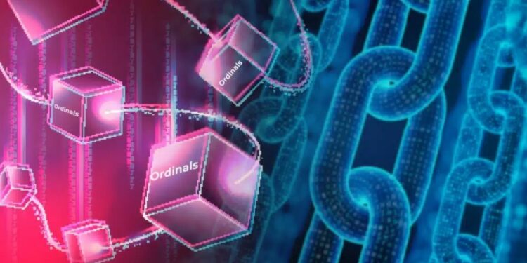 Bloques con la palabra Ordinals y cadenas a un lado