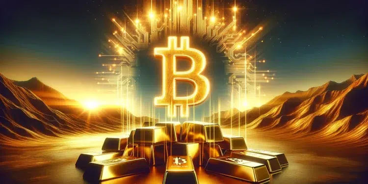 Bitcoin es comparado frecuentemente con el oro. Imagen: ChatGPT / Dall-E.