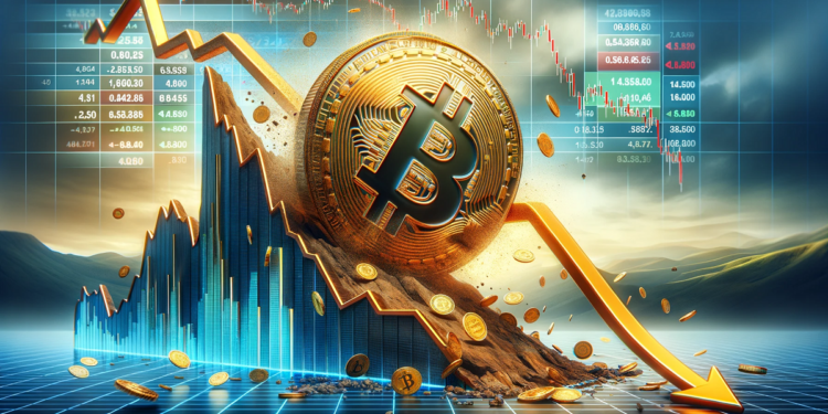 La caída de precio de bitcoin liquidó posiciones de traders apalancados. Fuente: Dall-E, por OpenAI.