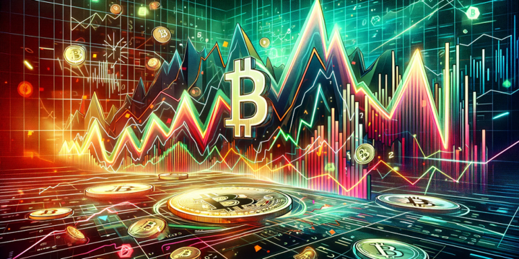 Se espera elevada volatilidad para el precio de bitcoin. Fuente: Dall-E, por OpenAI.