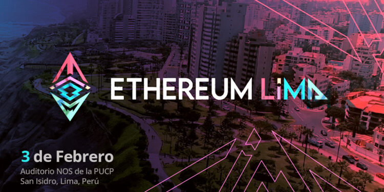 Pancarta promocional del evento Ethereum Lima Day 2024.