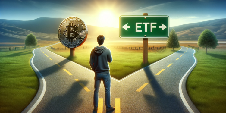 Hay quienes dicen que es lo mismo tener un ETF de bitcoin al contado que tener bitcoin, pero... ¿es realmente así? Fuente: DALL-E, por OpenAI.