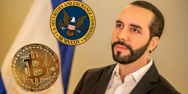 Bukele sugirió que su país está por delante de las empresas que hoy ya pueden lanzar sus ETF de bitcoin. Fuente: Presidencia de El Salvador/Composición por CriptoNoticias.