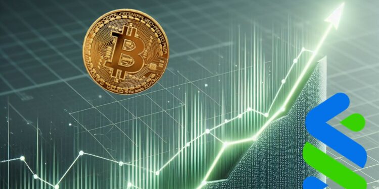 La institución proyecta que, tras la aprobación, el precio de BTC podría llegar a los USD 100.000 para finales de este año. Fuente: Microsoft Designer/Composición por CriptoNoticias.