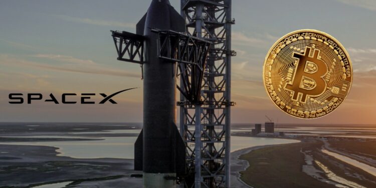 Musk no dio detalles de cuánto bitcoin almacena actualmente SpaceX. Fuente: SpaceX/Composición por CriptoNoticias.