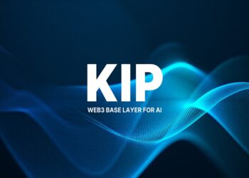 Logo de KIP Protocol sobre fondo azul