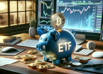 Sigue el ingreso de BTC a los ETF de bitcoin. Fuente: Dall-E, por OpenAI.