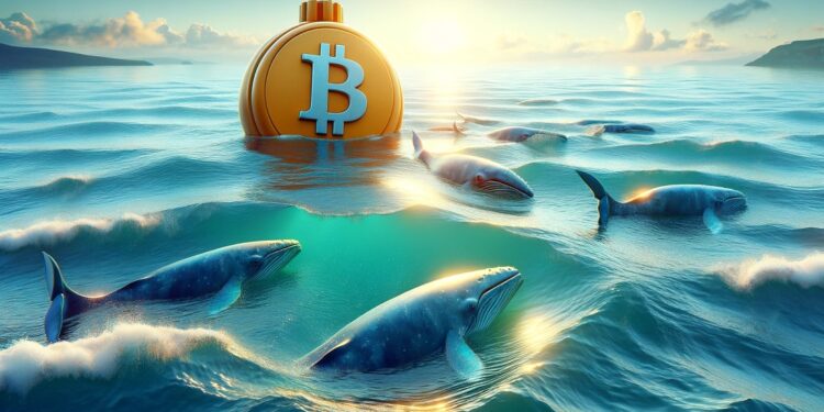 Hubo un repentino crecimiento del número de ballenas de bitcoin. Fuente: Dall-E, por OpenAI.