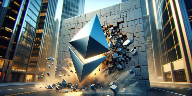 Ethereum choca con la resistencia de 3.500 dólares. Fuente: Dall-E, por OpenAI.