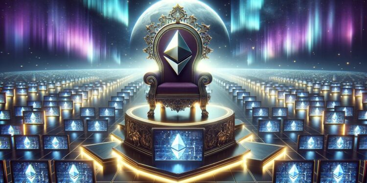 Desde hace varios años, Ethereum lidera la industria de las aplicaciones descentralizadas. Fuente: Dall-E, por OpenAI.