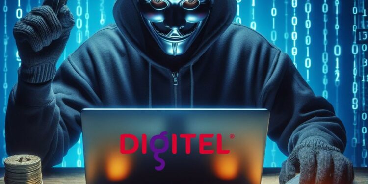 El grupo de hackers dio una semana para que la compañía telefónica pagara el rescate. Fuente: Microsoft Designer.