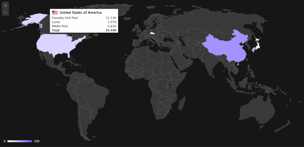 Hashrate Bitcoin global.