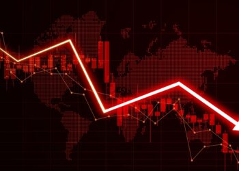 Con la caída de bitcoin de los 70.000 dólares, el mercado de criptomonedas se tiñe de rojo. Fuente: AF DigitalArtStudio/ Adobe Stock.