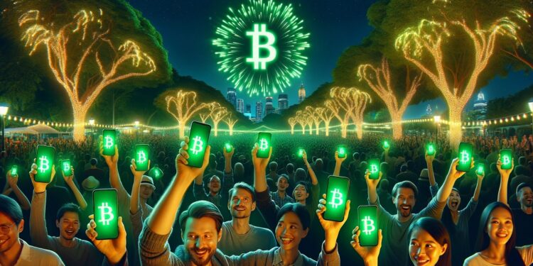 Bitcoin alcanza un nuevo máximo histórico en su precio. Fuente: Dall-E, por OpenAI.