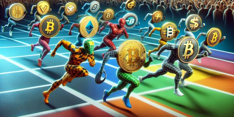 Diversas criptomonedas se destacan en aspectos diferentes. Fuente: Dall-E, por OpenAI.