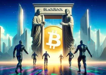 Grandes instituciones financieras están tras bitcoin. BlackRock está sirviendo de intermediario. Imagen: ChatGPT/Dall-e.