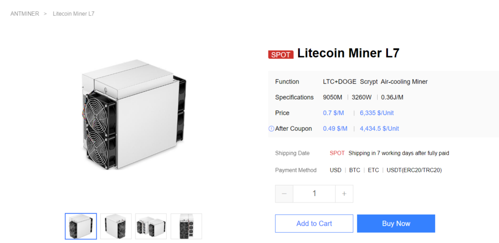 Litecoin Miner L7.