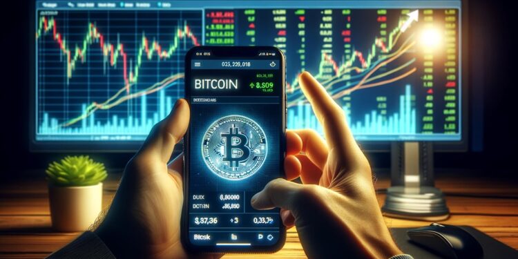 El precio de bitcoin se ve impulsado. Fuente: Dall-E, por OpenAI.