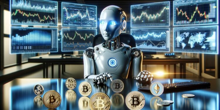 Hay varias criptomonedas y tokens especializados en inteligencia artificial - Fuente: Dall-E, por OpenAI.