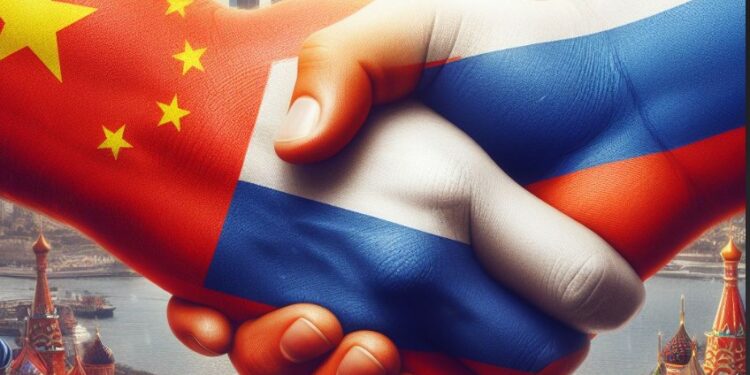 China y Rusia han continuado con su objetivo de reducir la influencia del dólar estadounidense. Fuente: Bing create.