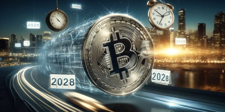 ¿Qué pasará con bitcoin de aquí a 2028? Imagen realizada mediante Dall-E, de OpenAI.