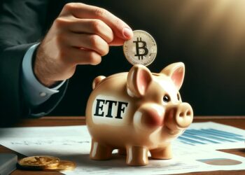 Los ETF de bitcoin fueron aprobados y lanzados en enero en Estados Unidos. Fuente: Dall-E, por OpenAI.