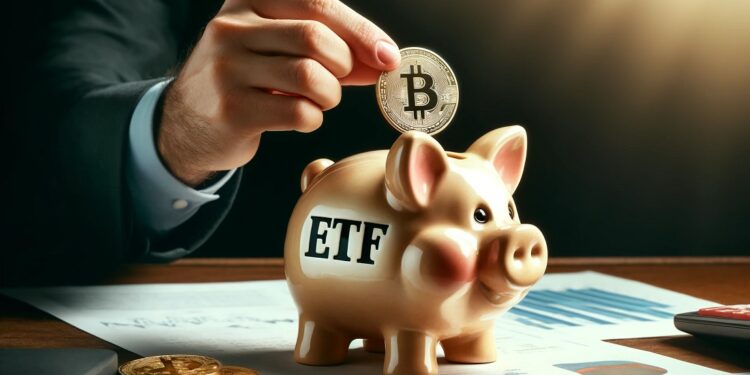 Los ETF de bitcoin fueron aprobados y lanzados en enero en Estados Unidos. Fuente: Dall-E, por OpenAI.