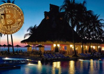 La fiesta se realizará en las instalaciones del hotel Royal Decameron Salinitas. Fuente: Bitcoin Halving Party / Composición CriptoNoticias.