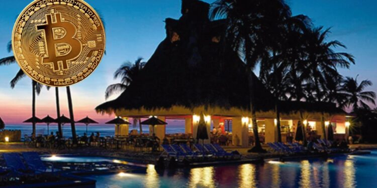 La fiesta se realizará en las instalaciones del hotel Royal Decameron Salinitas. Fuente: Bitcoin Halving Party / Composición CriptoNoticias.