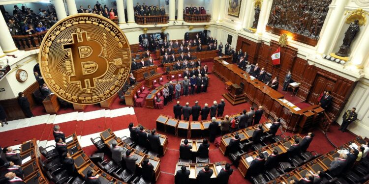 El Congreso de Perú estudia, desde 2022, un proyecto de ley para regular las criptomonedas. Fuente: Wikipedia/Composición CrIptoNoticias.