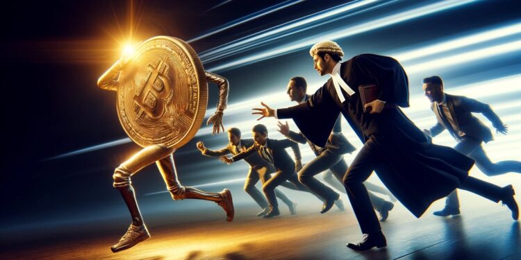 La Justicia persigue a los desarrollos que buscan incrementar verdaderamente la privacidad de Bitcoin. Imagen generada mediante Dall-E, por OpenAI.