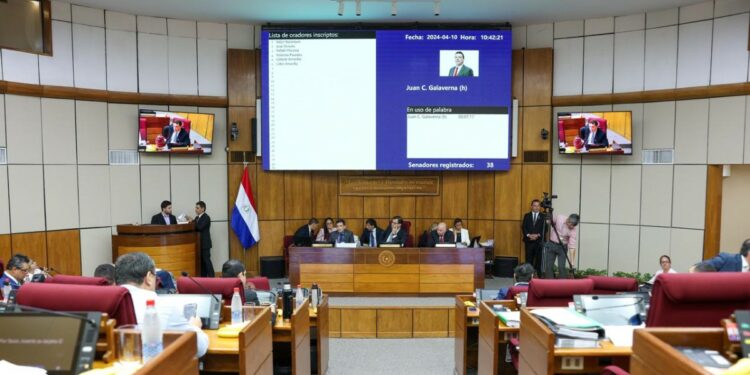 El proyecto de ley antiminería fue presentado la semana pasada ante el Senado de Paraguay. Fuente: Senado Paraguay.