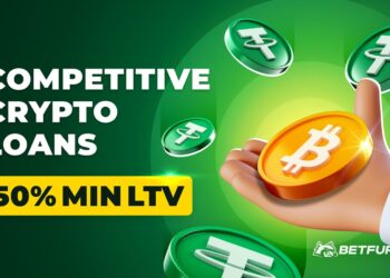 Pancarta promocional del criptoprestamos de BetFury