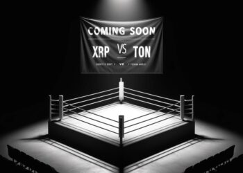 XRP vs TON: la próxima batalla de las criptomonedas. Imagen generada mediante Dall-E, de OpenAI.