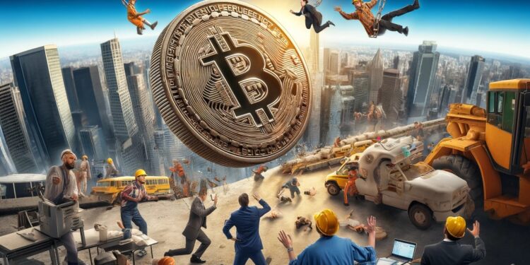 Cae el precio de bitcoin en este 1 de mayo - Imagen generada mediante Dall-E, de OpenAI.