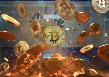 La granja de minería alimentada por energía geotérmica es muestra del avance del Estado salvadoreño en su adopción de BTC. Fuente: Composición por CriptoNoticias. greenbelka; NorLife; somartin/ stock.adobe.com