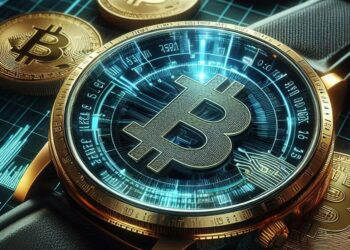 Un reloj de bitcoin.