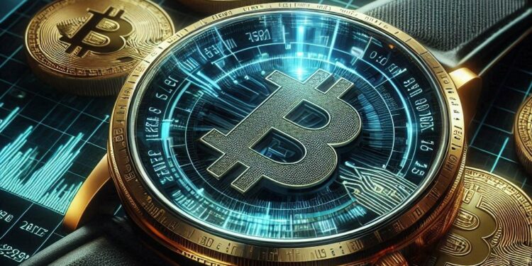 Un reloj de bitcoin.