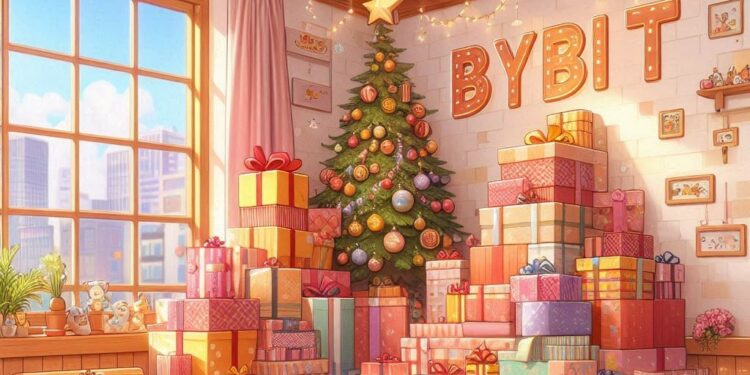 Muchos regalos en un cuarto alegre.