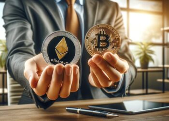 Bitcoin y ether tuvieron comportamientos disímiles en el mercado de los fondos de inversión. - Imagen generada mediante Dall-E, de OpenAI.