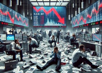 Un crash en el mercado financiero sería inminente, según analista - Imagen generada mediante Dall-E, de OpenAI.