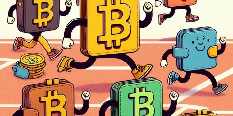 varias wallets de bitcoin corriendo para ver quién es más rapida