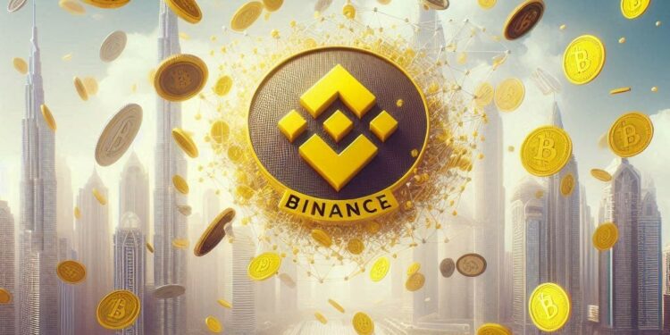 Criptomonedas sobre una ciudad.
