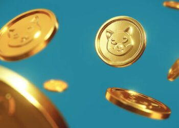 Monedas doradas de memecoins flotando