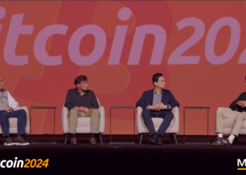 De izquierda a derecha: Andrew Kang, CFO de MicroStrategy; Eric Semler, presidente de Semler Scientific; Simon Gerovich, presidente de Metaplanet; y Dylan LeClair, de Bitcoin Magazine. Fuente: captura de pantalla de la transmisión de la conferencia Bitcoin 2024.